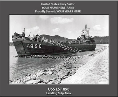 USS LST 890 Personalized Navy Ship Photo