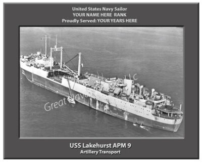 USS Lakehurst APM 9 Personalized Navy Ship Photo