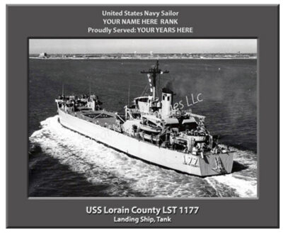 USS Lorain County LST 1177 Personalized Navy Ship Photo