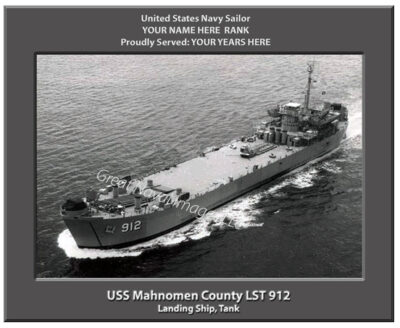 USS Mahnomen County LST 912 Personalized Navy Ship Photo