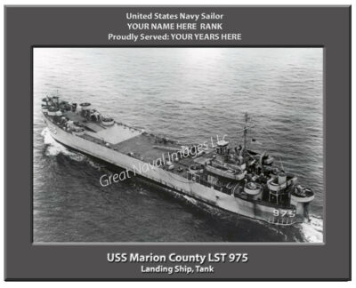 USS Marion County LST 975 Personalized Navy Ship Photo