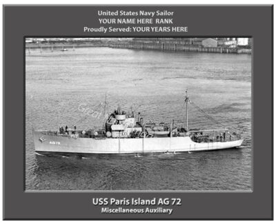 USS Paris Island AG 72 Personalized Navy Ship Photo