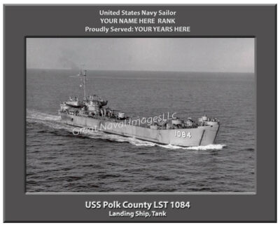 USS Polk County LST 1084 Personalized Navy Ship Photo
