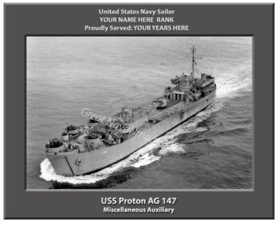 USS Proton AG 147 Personalized Navy Ship Photo