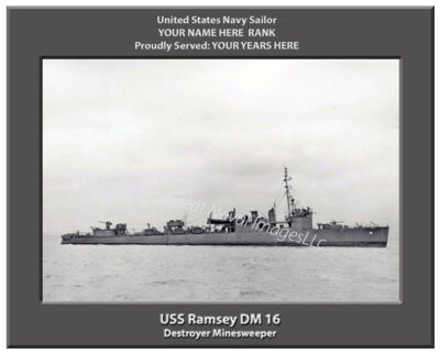 USS Ramsey DM 16 Personalized Navy Ship Photo