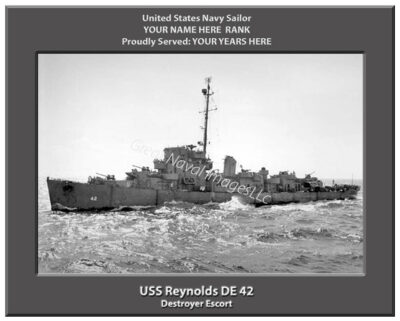 USS Reynolds DE 42 Personalized Navy Ship Photo