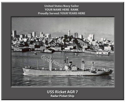 USS Ricket AGR 7 Personalized Navy Ship Photo