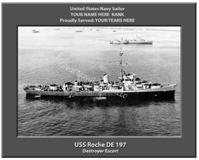 USS Roche DE 197 Personalized Navy Ship Photo