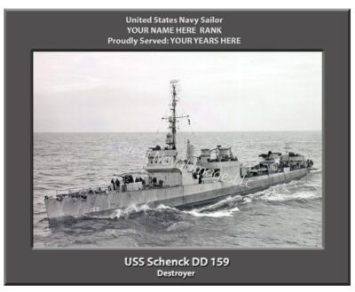 USS Schenck DD 159 Personalized Navy Ship Photo