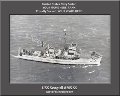 USS Seagull AMS 55 Personalized Navy Ship Photo