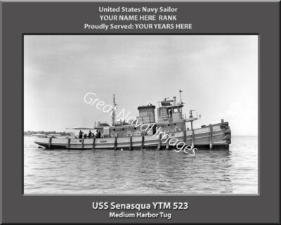 USS Senasqua YTM 523 Personalized Navy Ship Photo