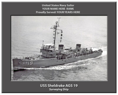 USS Sheldrake AGS 19 Personalized Navy Ship Photo