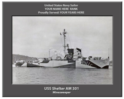 USS Shelter AM 301 Personalized Navy Ship Photo