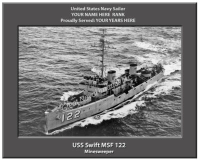 USS Swift MSF 122 Personalized Navy Ship Photo