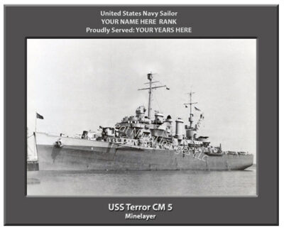 USS Terror CM 5 Personalized Navy Ship Photo