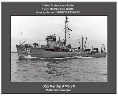 USS Verdin AMS 38 Personalized Navy Ship Photo