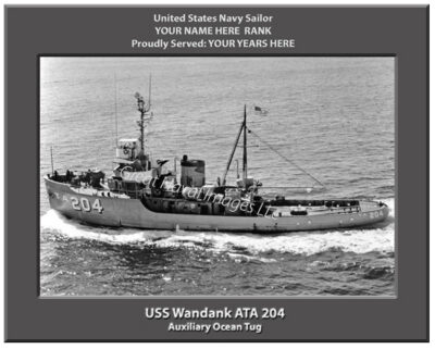 USS Wandank ATA 204 Personalized Navy Ship Photo