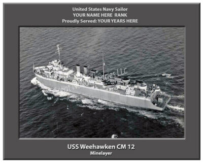 USS Weehawken CM 12 Personalized Navy Ship Photo