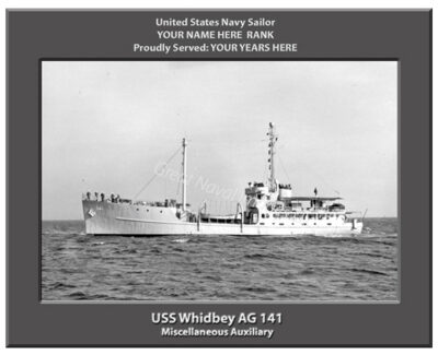 USS Whidbey AG 141 Personalized Navy Ship Photo