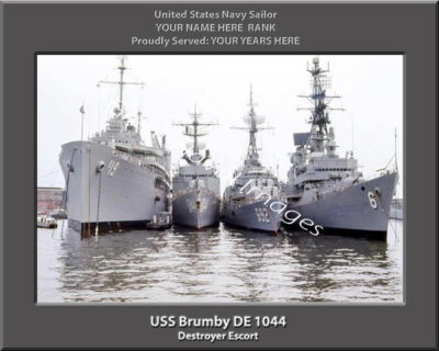 USS Brumby DE 1044 Personalized Navy Ship Photo