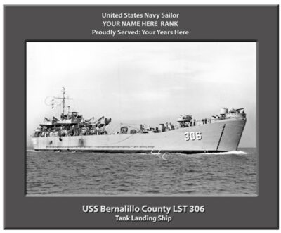 USS Bernalillo County LST 306 Personalized Navy Ship Photo