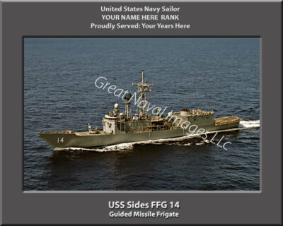 USS Sides FFG 14 Personalized Navy Ship Photo