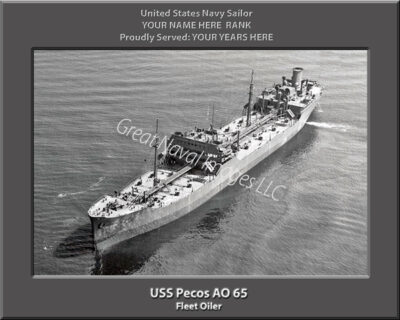 USS Pecos AO 65 Personalized Navy Ship Photo